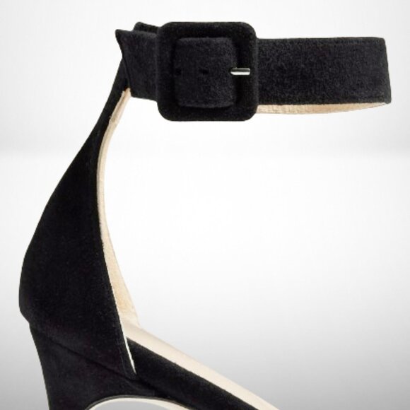 BANANA REPUBLIC ITALIAN CRAFED TERRAZZO SUEDE HIGH-HEEL SANDAL - SIZE 9 - Picture 4 of 12